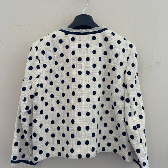 J. Crew Black and White Polka Dot Blazer - Picture 2 of 6